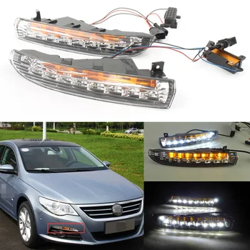 

For Volkswagen Passat CC 2009 2010 2011 2012 Car Switchback LED Daytime Running Lights DRL Fog Lamp Light Auto Parts Accessories