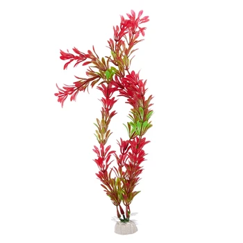

Aquarium Air Stone Red Green Artificial Aquatic Plant Ornament 15"