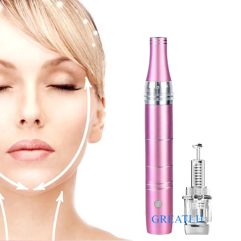 

Electric Derma Pen Micro Tiny Needles Skin Care Remove Wrinkles Scar Marks Tattoo Shrink Pores Dr. Derma Pen