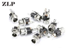 Dc025m 5.5*2.1 5.5x2.1mm dc soquete com porca 5.5*2.5mm dc power jack soquete fêmea montagem do painel conector dc 025m