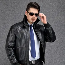 AIBIANOCEL, Мужская зимняя кожаная куртка, утолщенная, с мехом, теплая, Jaqueta De Couro Masculino, с меховым воротником, мужская куртка из искусственной кожи, Байкерская