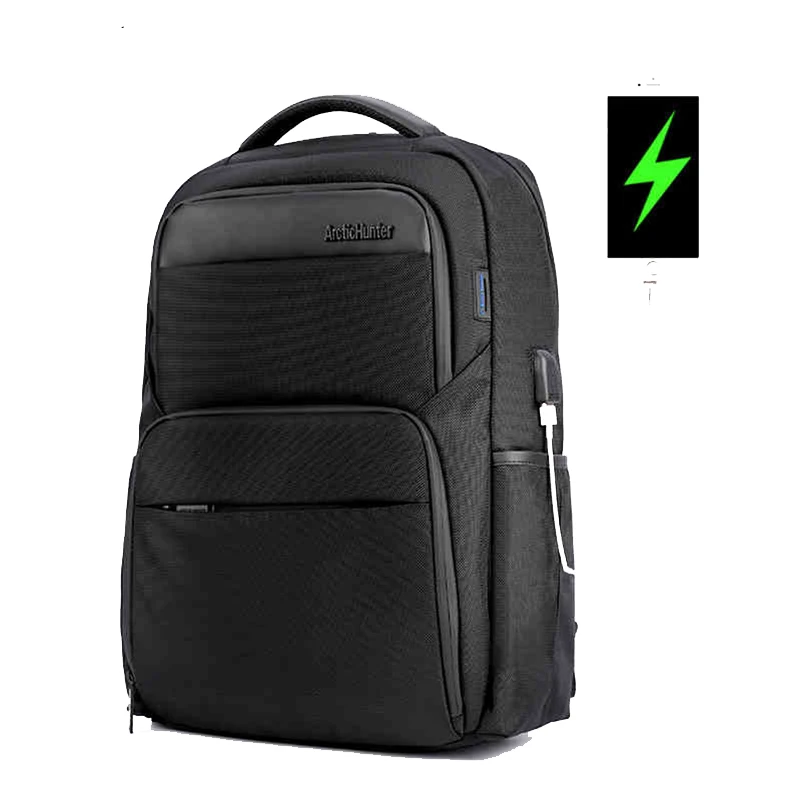 

Men Backpack Casual Large Capacity USB Charging Headphone Cable Outlet Backpack Water-resistant Travel Portable Luggage Backpack