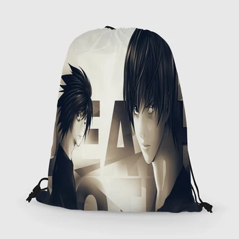 

Custom Death Note Drawstring Bag Daypack Kids Satchel Casual Backpack Teenager Storage Bag Women Men 31x40cm*181031-03-03