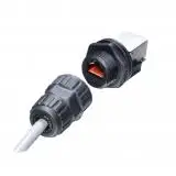 

IP68 RJ45 8 Core Home Ethernet Outdoor Pluggable Network Connector Waterproof Jack Socket Easy Install Local Area Office Plug