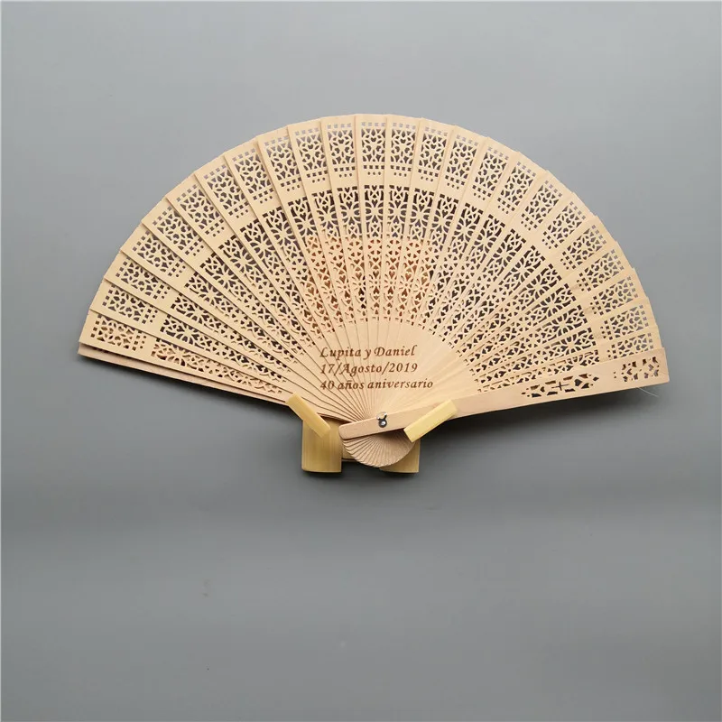 Genuine Product 8 Inches Fragrant Wood Burma Fragrant Eaglewood Fan Sunflower Wooden Craft's Fan Wedding Gift Return Punch Flowe