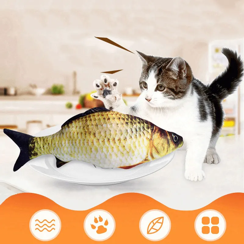 Jouet Electrique Usb Pour Chat Poisson Simulation Interactive Realiste Poisson Vibrant Poisson Dansant Fou Aliexpress