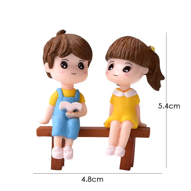Romantic Miniature Couple Figurines for Wedding Decor and Valentine's Day Gift