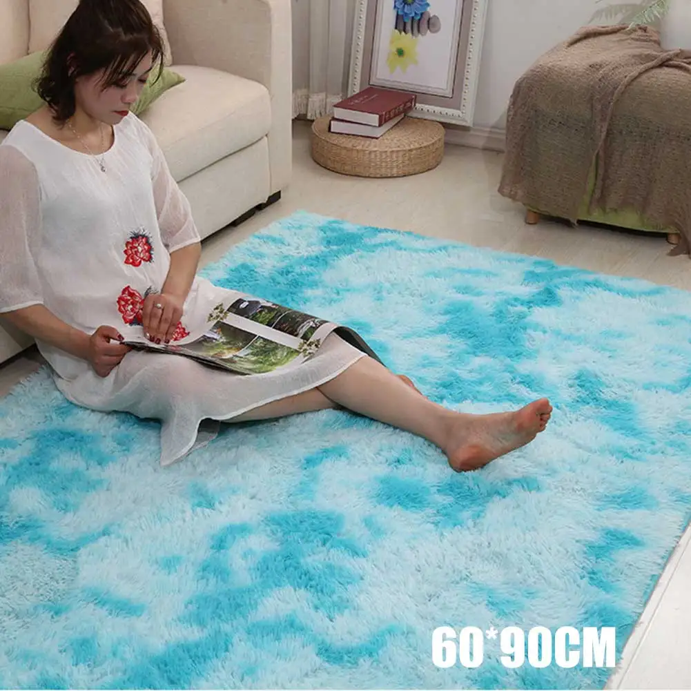 60cmx90cm Простой нордический ковер длинный плюшевый мягкий ковер для спальни гостиной JAN88 - Цвет: 60cmx90cm