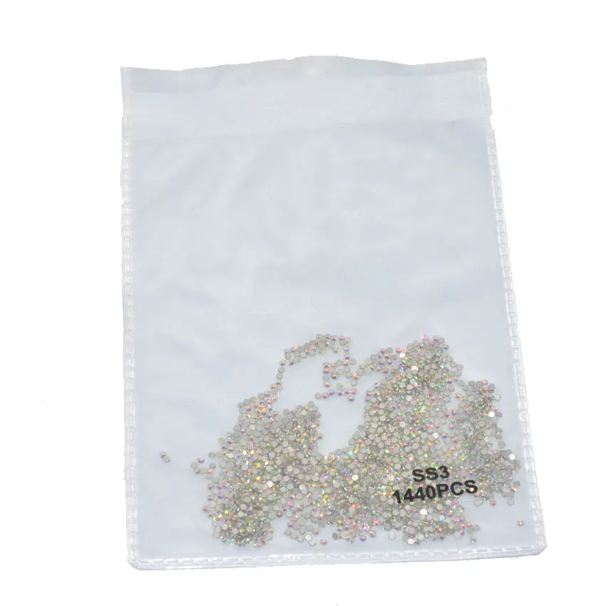 SS3 1440pcs AB 1440 шт SS3-SS30(1,3 мм-6 мм) AAA стразы Кристальные AB прозрачные не горячей фиксации плоские с оборота Стразы для ногтей 3D украшения ногтей драгоценные камни - Цвет: SS3 1440pcs AB