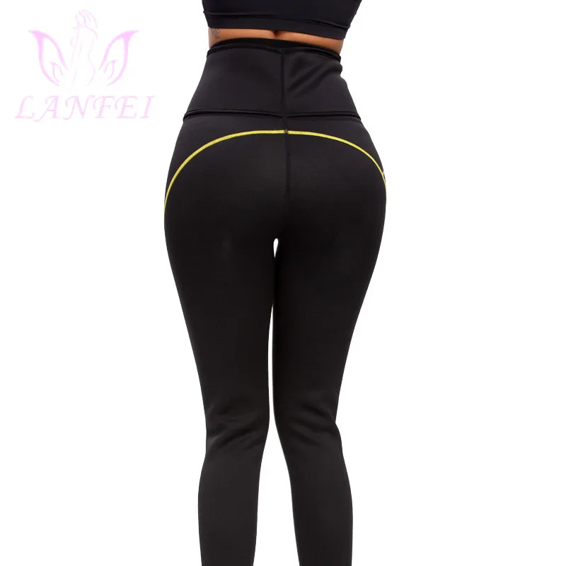 Perda de Peso Calças de Neoprene Lanfei Mulheres Sauna Emagrecimento Quente Thermo Cintura Trainer Controle Cinto Suor Leggings Corpo Shaper Calcinha 15 High Quality Pijamas e Moda Íntima