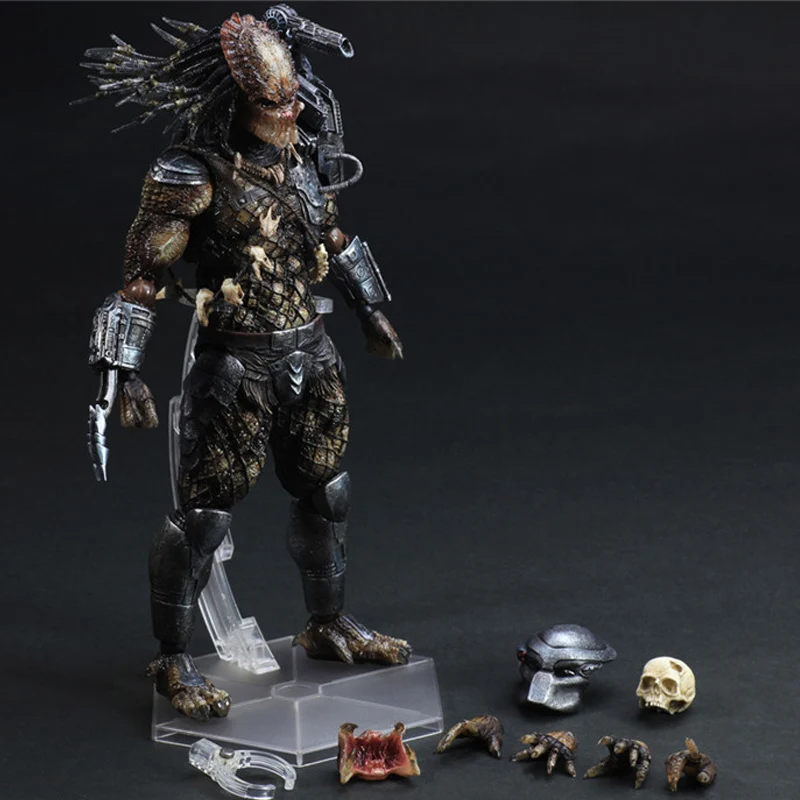 

28cm Predator Play Arts Kai Arnold Schwarzenegger Predator 2 Movie PVC Action Figures toys Anime figure Toys For Kids children