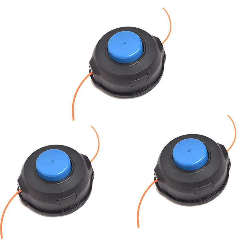 

3 Pcs/set Universal Trimmer Head For Weed Wacker String Head 13300rpm Trimmer Cutter Lawn Mower Accessory With Trimmer Line