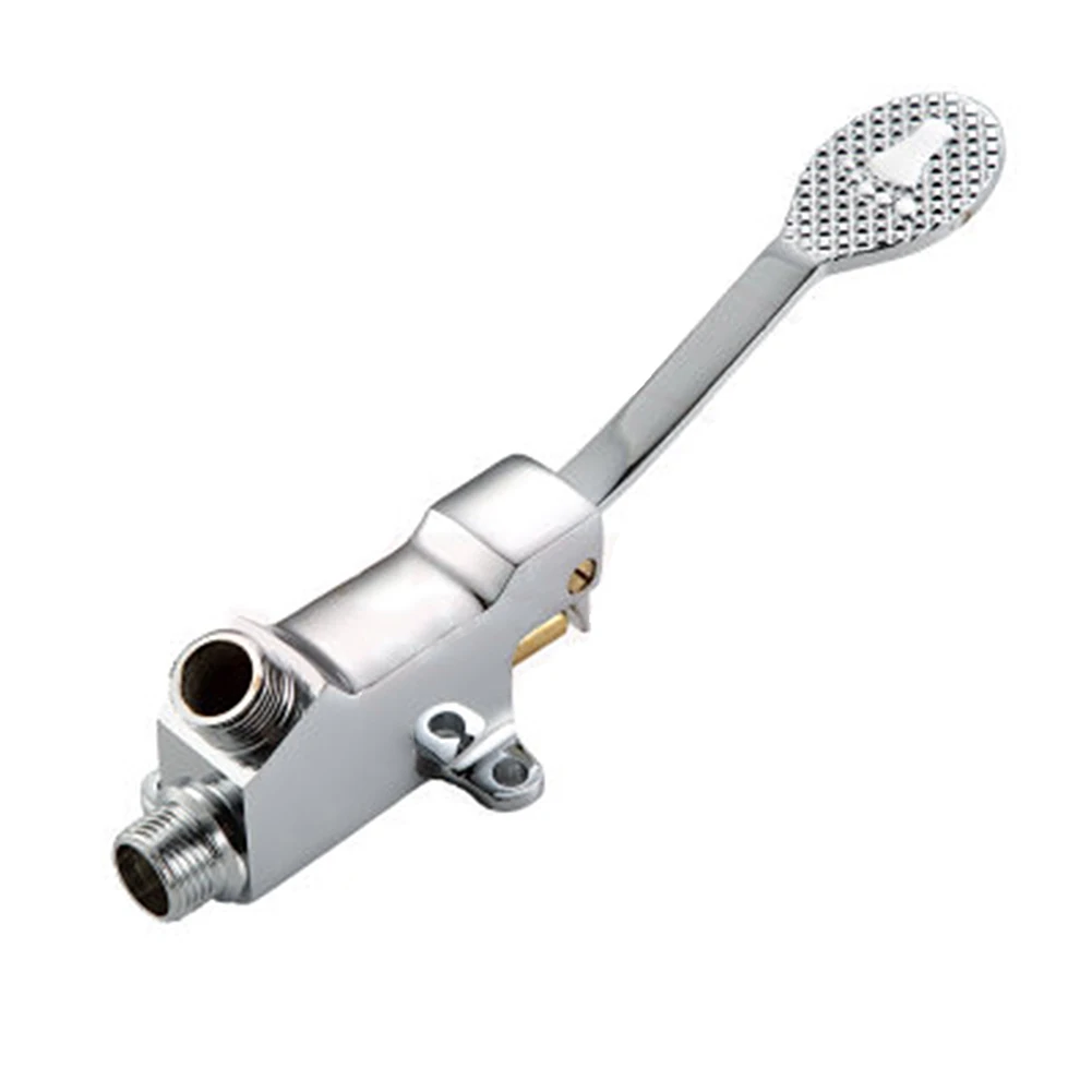 Floor Foot Pedal Control Switch Tap Valve Faucet Basin Single Cold Water Pedal Valve