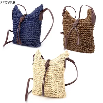 

SFDVBB Women Handbag Shoulder Bag Straw Weave Tote Purse Lady Beach Hobo Bag Crossbody