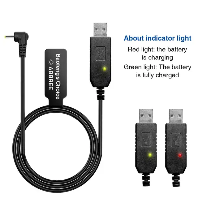 BaoFeng Walkie Talkie USB-кабель для зарядного устройства для UV-5R UV5R UV-82 3800 мАч UV-S9 Plus AR-152 Walkie Talkie Ham двустороннее радио 3
