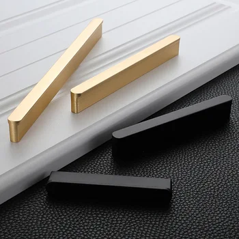1pc Modern minimalist golden black drawer handle cabinet 2