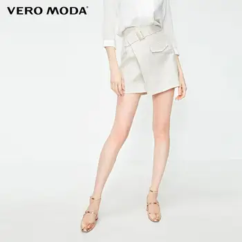 

Vero Moda Women's Linen Asymmetrical Trims Back Zip A-lined Skirt | 319216512