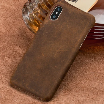 Genuine PULL-UP Leather phone case for iphone X 11 11 Pro 11 Pro Max XS XR XS MAX 8 Plus Cover for Apple 5 5S SE 6 8 7 6s Plus 1