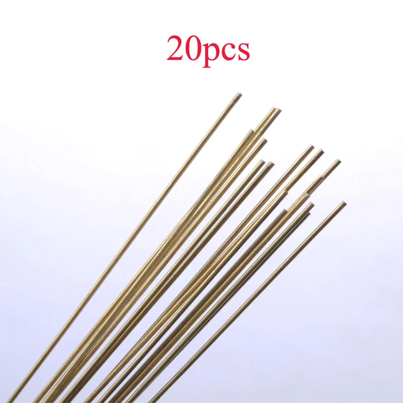 

20PCS Diameter 1mm Brass Rod Length 300mm Drive Shaft Copper Bar Micro Axis Round Solid Rods for RC Aircraft/Boat/Car DIY Parts