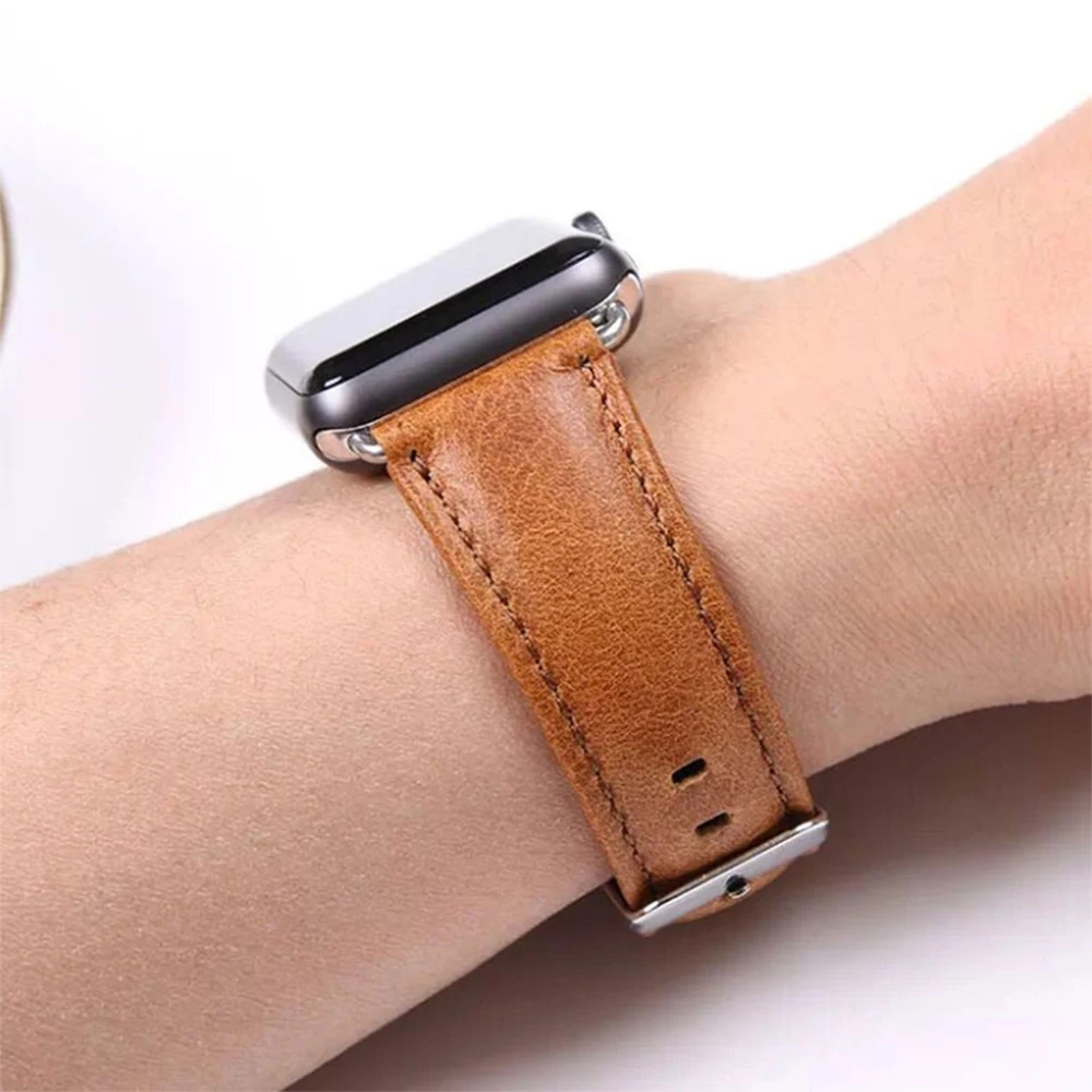 Кожаный ремешок для apple watch, ремешок 42 мм, 38 мм, версия apple watch 4 44 мм 40 мм, ремешок для наручных часов iwatch, belt5/4/3/2/1