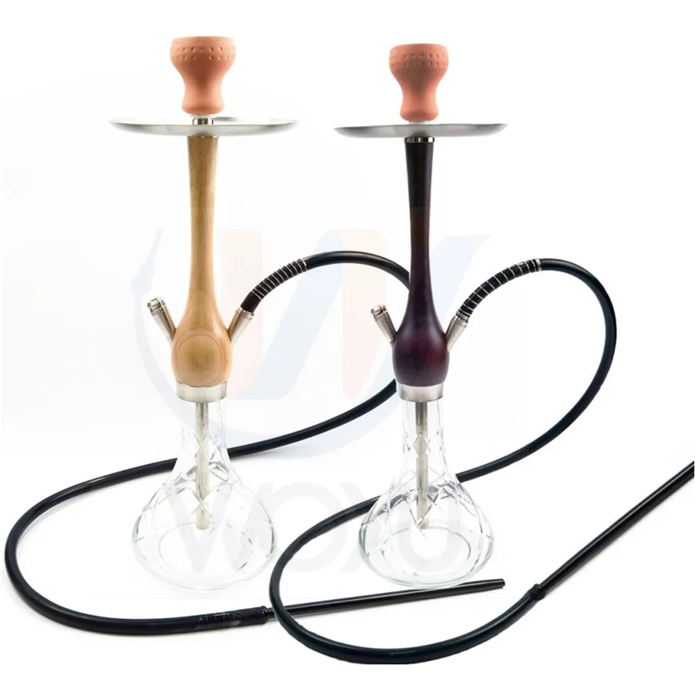 Стеклянный кальян sheesha хорошего качества желто коричневый цвет деревянный