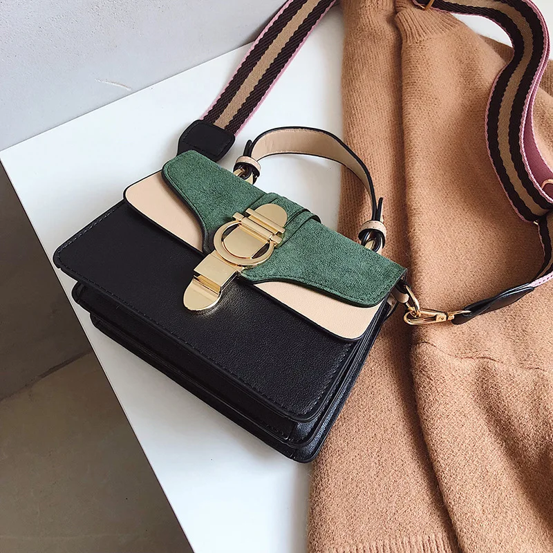 

Winter PU Hit Color messenger Small Square Package Women's Singles Shoulder luxury FASHION bag Evening bags for women crossbody