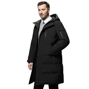 

Long Slim Men's Down Coat Thick Winter Warm Jacket Hooded Duck Down Plus Size Jackets Oversize Overcoat For Male(M-5XL)