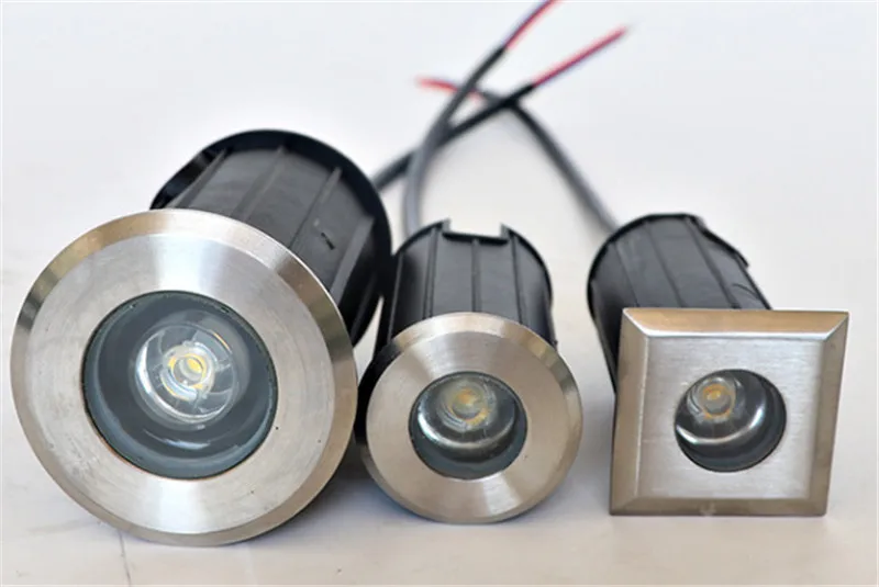 IP68 1W  LED Underwater spotlight Ground Garden Path Floor Lamp Outdoor Underground Buried Yard Lamp Landscape Light 85-265V 12V