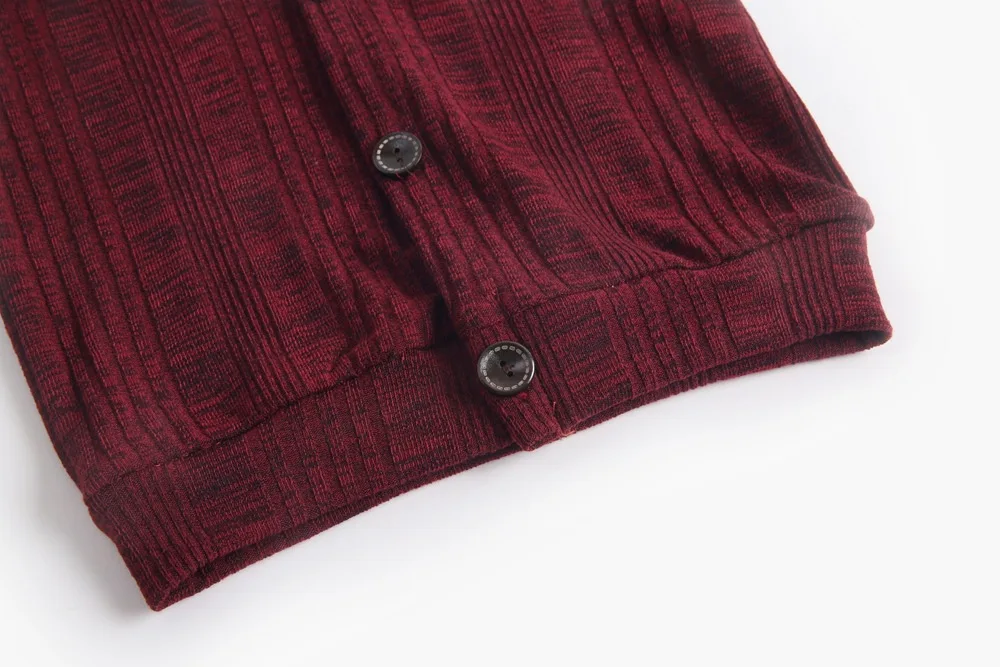 Sweater Autumn And Winter Childrenswear CHILDREN'S Jacket Solid Color Purplish Red BABY'S Cardigan Small CHILDREN'S Unisex Basic