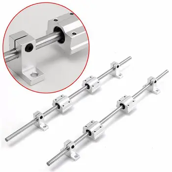 

8 X 400mm Chrome Plated Shaft + 4 X LM8UU Linear Bearing Aluminum Block + 4 X Aluminum End Supporters CNC