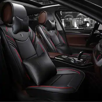 

Universal Car Seat Cover PU Leather for Most Cars Front+Rear Auto Seat Cushion Protector Summer Cooling
