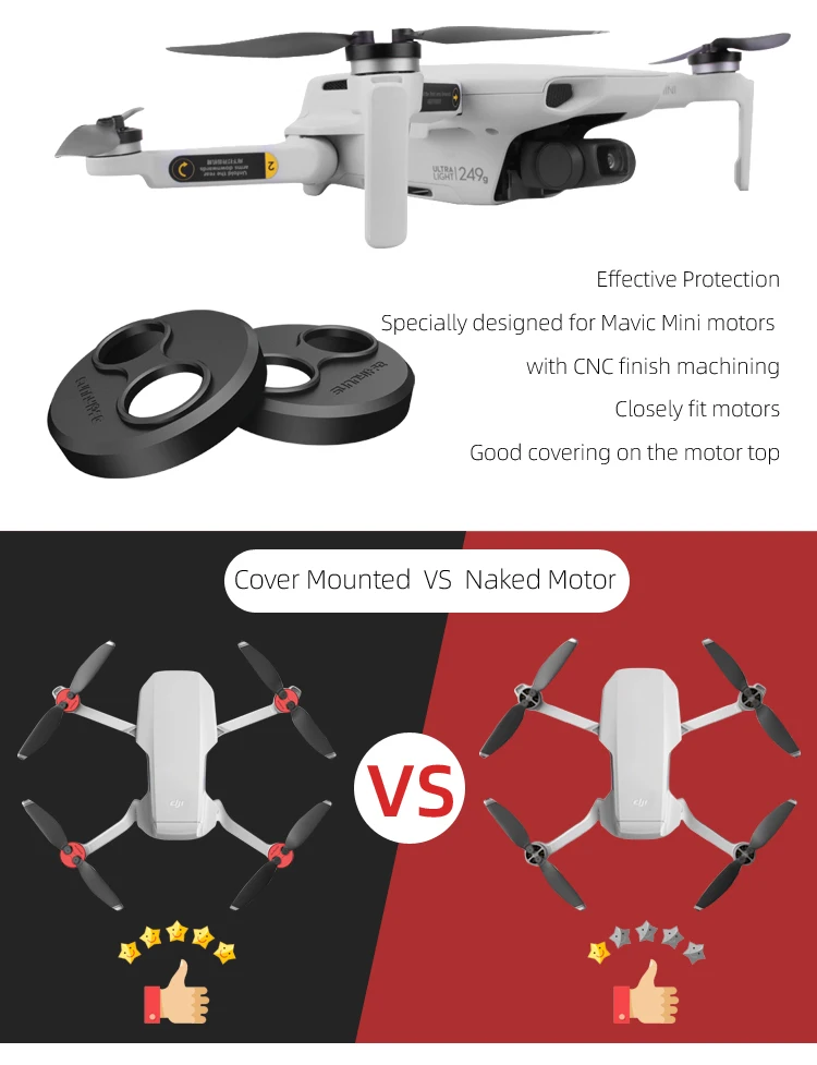 4 шт. алюминиевый сплав крышка двигателя для DJI Mavic мини Пылезащитный Водонепроницаемый двигатель протектор крышки для мотора для Mavic мини аксессуары