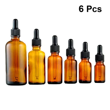 

6pcs Essential Oil Bottle Antique Empty Dispensing Dropper Bottle Container for Essential Oil
