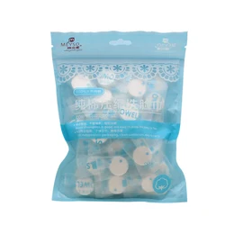 50Pcs/bag Compressed Towel Outdoor Travel Disposable Towel Cotton Pill Towel Makeup Cleansing Towel Wipes Plain Weave Face Towel