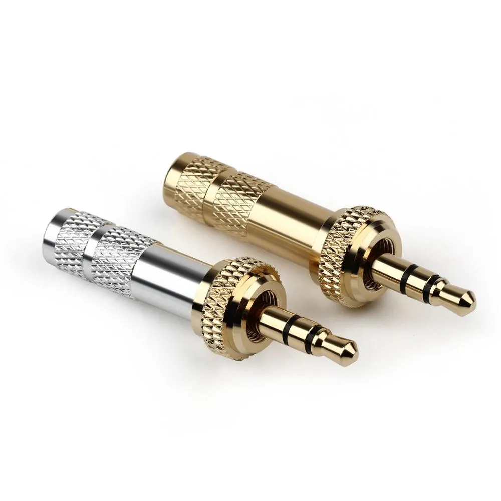 Audio Jack 3 5mm 3 Pole Self Lock Audio Connector For D16 B03 P03 Headphone Bright Reticulated Printed Shell Wire Connector