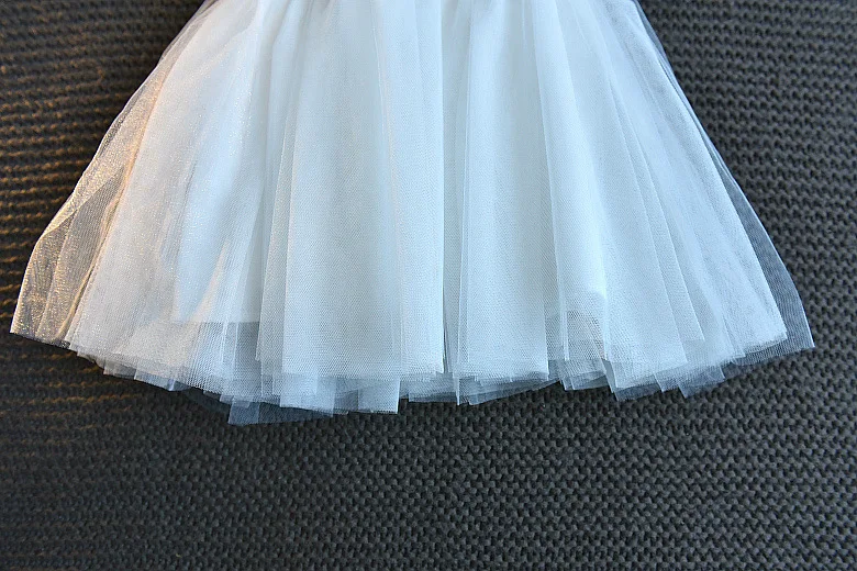 Sodawn Summer Baby Girl Clothes Kids Dress Lace Children Dress Collar Stripe Mesh Princess Party Girl Dress