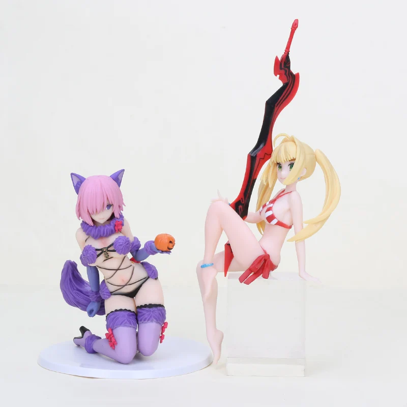 

Anime Fate Grand Order Noodle Stopper Nero Claudius Sabre Bikini Shielder Mash Kyrielight Halloween Ver. Pvc Action Figure toy