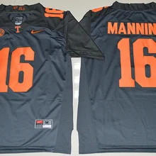 Новое поступление, высокое качество, Теннесси, волонтеры, Пейтон Мэннинг, 16 тройников, ограниченная серия, серый цвет, размеры S, M, L, XL, Джерси