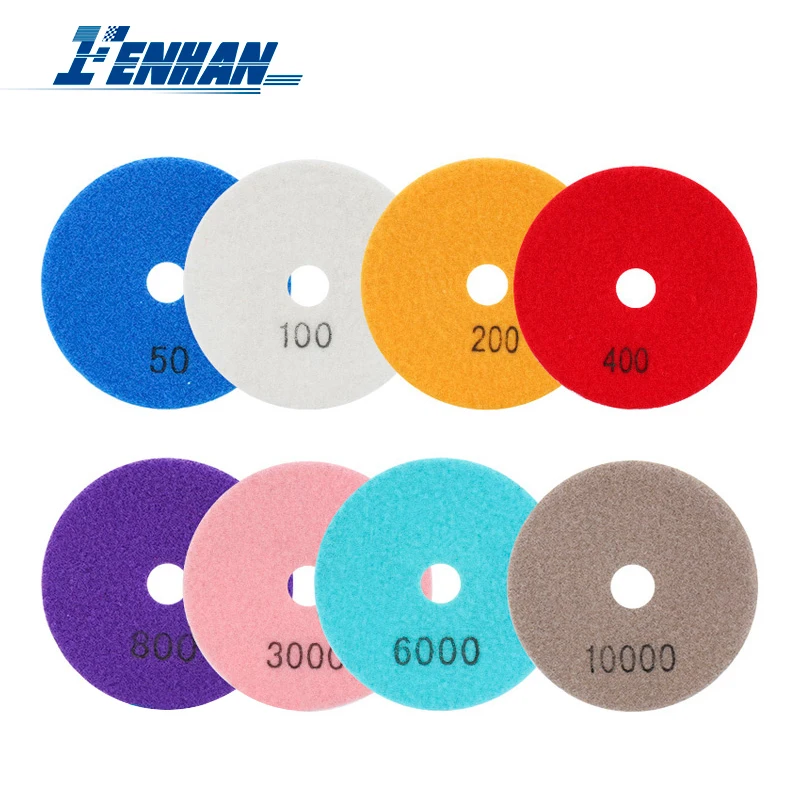 Polishing Pad 4inch(100mm) Diamond Dry/Wet Sanding Grinding Disc 50
