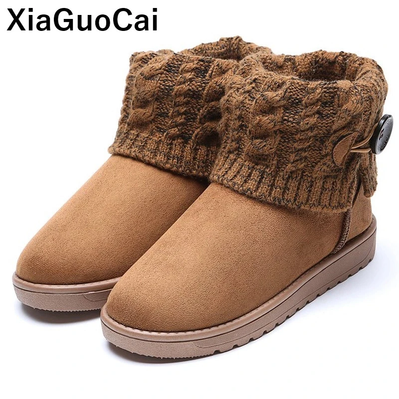 

Winter Warm Women Shoes Snow Boots Flock Plush Female Ankle Boots Flat New Arrival Short Ladies Boots With Fur Hot Sale Footwear