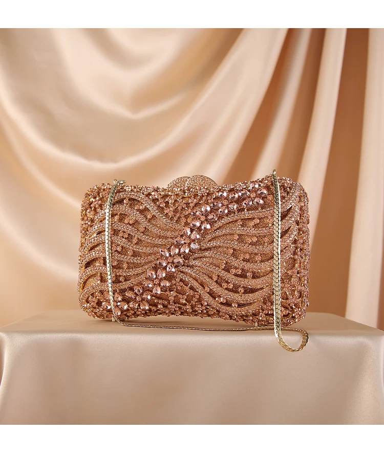 DONGLU Womens Evening Bags Bridal Wedding Clutch Bags Diamonds Opponents Color : 5#, Size : S
