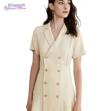 Элегантный женский костюм, двубортный цельный костюм, офисный женский деловой пиджак, пиджак, платье с носками, Vestido Robe