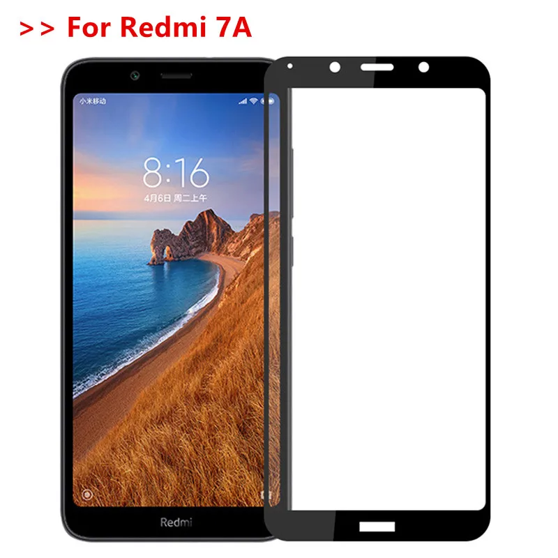 Защитное стекло для xiaomi redmi 7a полное покрытие закаленное xiomi Redmi 7A redmi7a 5 45