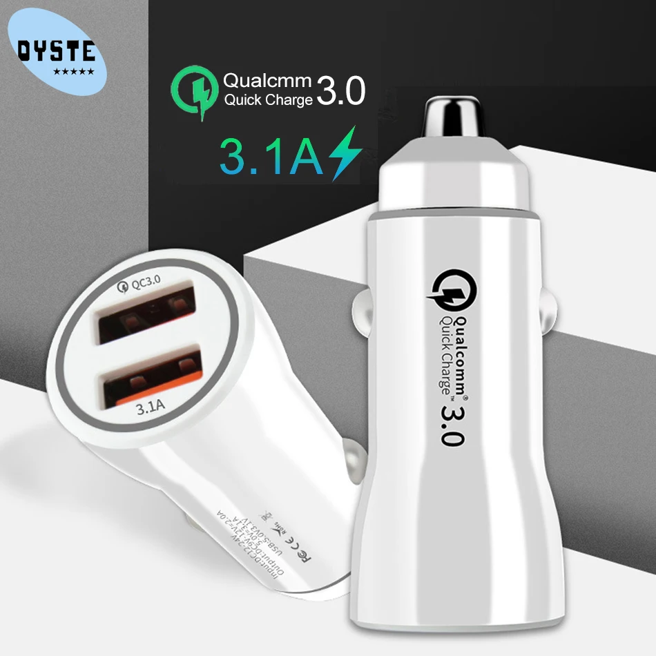 Автомобильное зарядное устройство с двумя USB портами и поддержкой быстрой