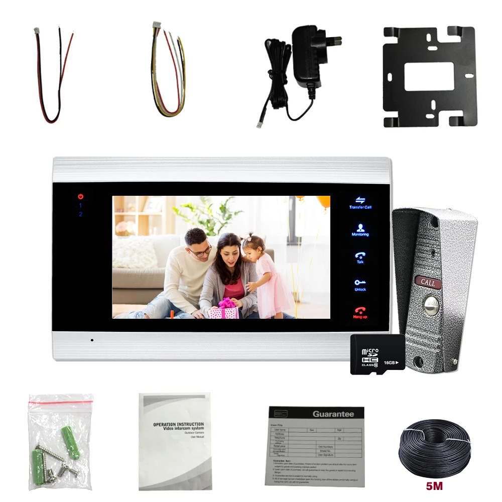 Dragonsview 1200TVL сенсорный датчик видеодомофон с дверной звонок с записью данных камера 110 ° Широкий Угол обнаружения движения ночное видение