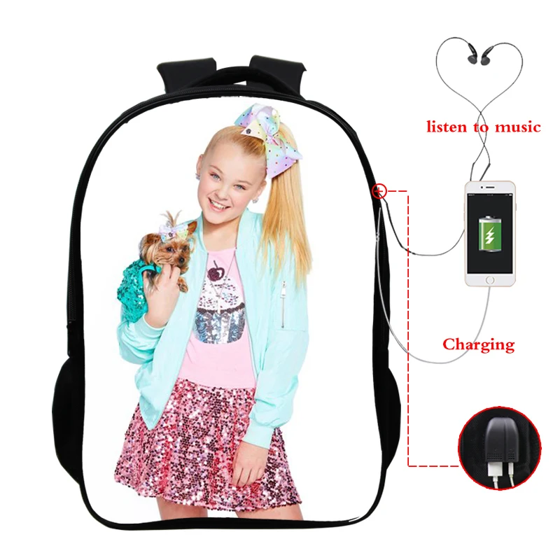 JoJo siwa школьные сумки для девочек рюкзаки USB школьные сумки ранец для девочек мальчиков детская ортопедическая сумка mochila escolar bookBag