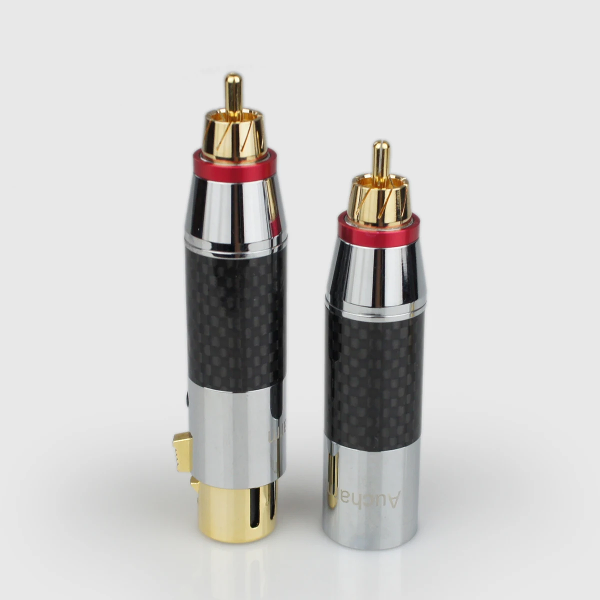 Углеродное волокно латунь позолоченный Аудио Адаптер XLR 3Pin 3 pin Мужской/Женский RCA мужской аудио адаптер конвертер HIFI поддерживается