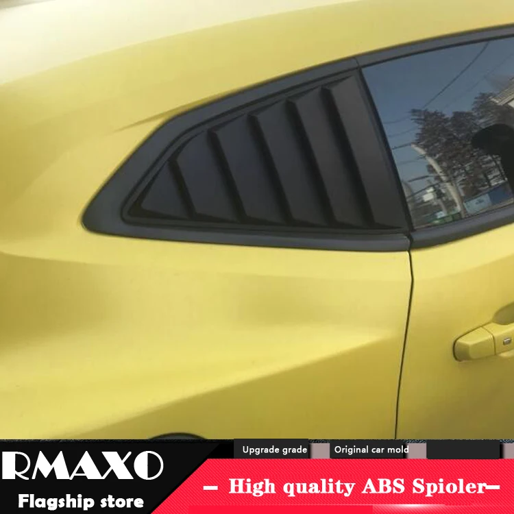 Для Chevrolet Camaro 2016-2019 Sedan ABS затемненная задняя дверь жалюзи рамка подоконник