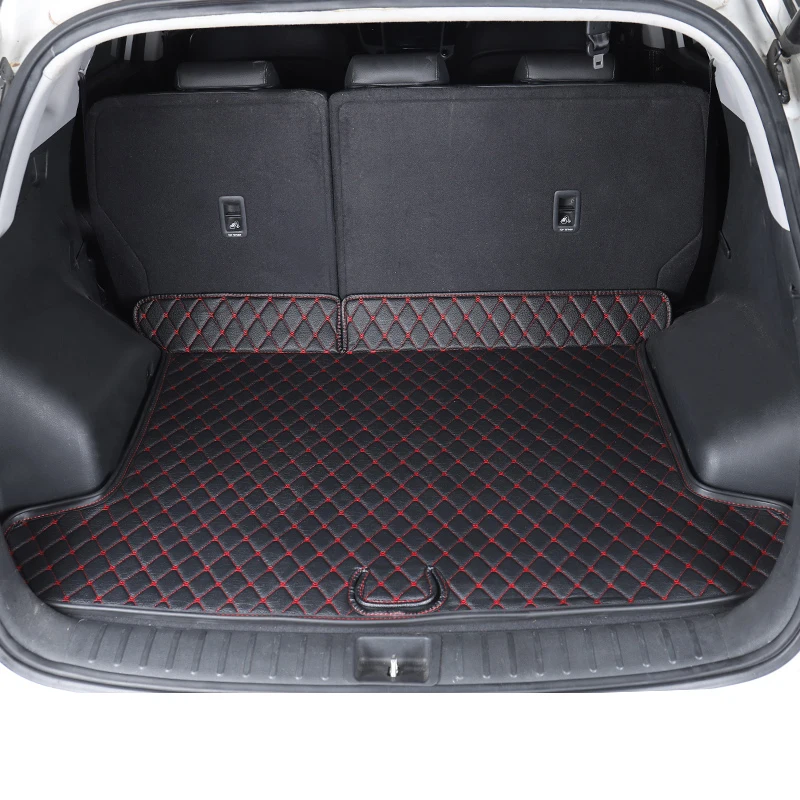 Lsrtw2017 XPE волокна кожи багажник автомобиля коврик для hyundai Tucson - Название цвета: black red 1 pcs