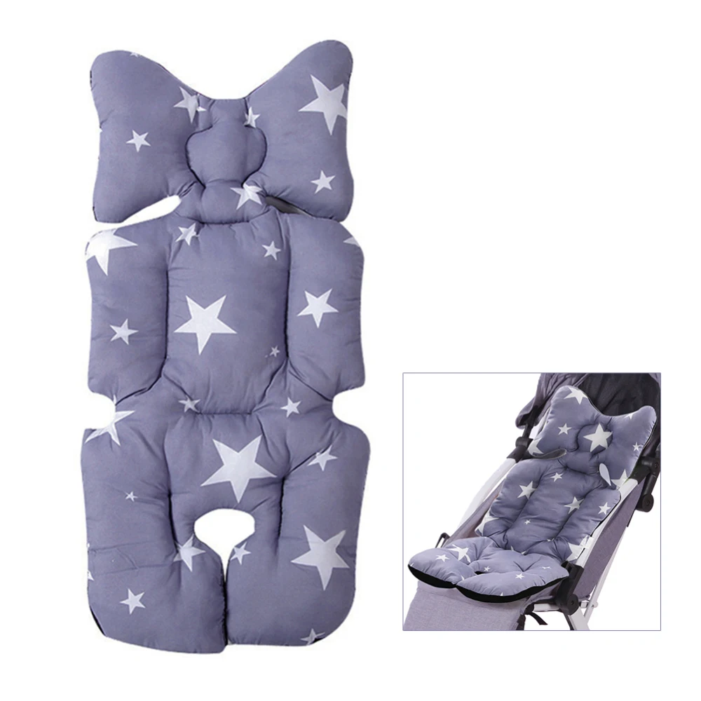 75*35cm Baby Kids Soft Car Seat Stroller Cushion Pad Mat Head Body Support Pillow Gray Baby Stroller Dining Chair Cushion New